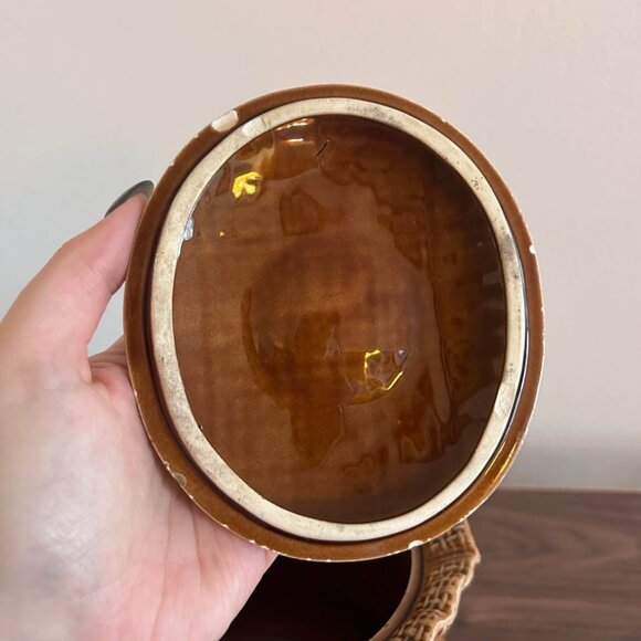 Vintage 1970s Cottagecore Kitsch Novelty Ceramic Cookie Jar MCM Kitchen Decor - Picture 4 of 10